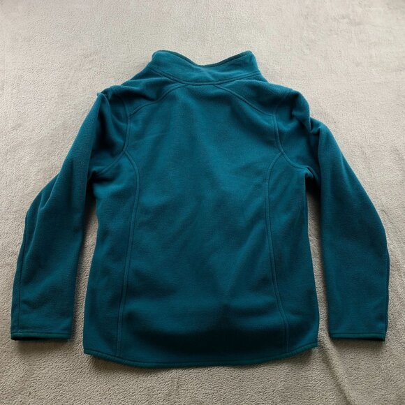 L.L.Bean Womens Fleece Jacket MP Full Zip Stand Collar Outdoors Cozy Teal Green - Picture 13 of 13